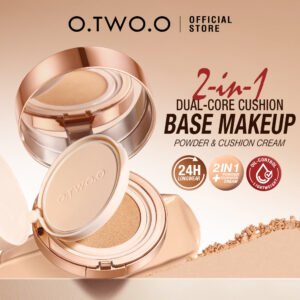 O.TWO.O Full Coverage Cream Foundation 2-in-1 Setting Powder BB Cushion High Quality